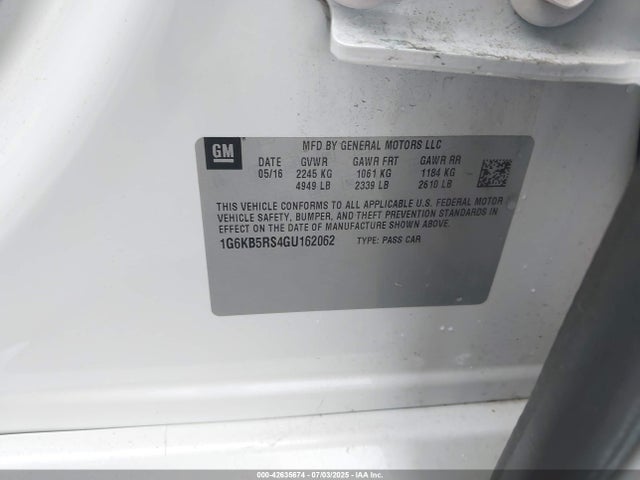 2016 CADILLAC CT6 1G6KB5RS4GU162062 Photo 8
