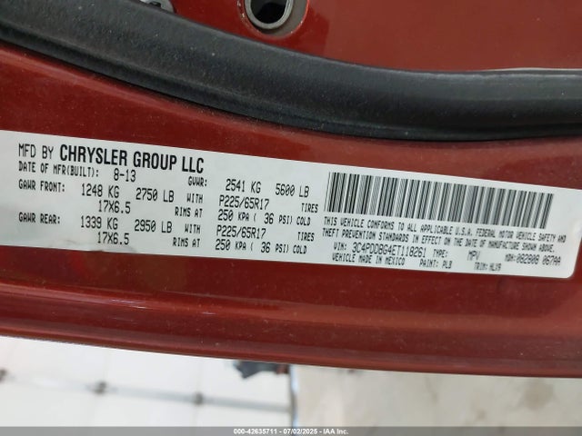 3C4PDDBG4ET118261 Dodge 2014