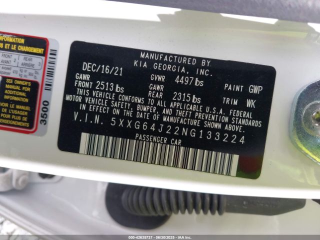 2022 KIA K5 5XXG64J22NG133224 Photo 8