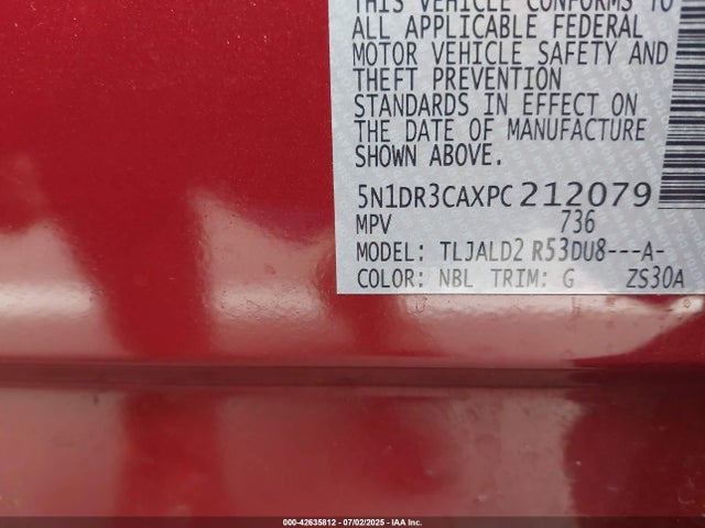 Nissan 2023 2023 5N1DR3CAXPC212079 Image 9