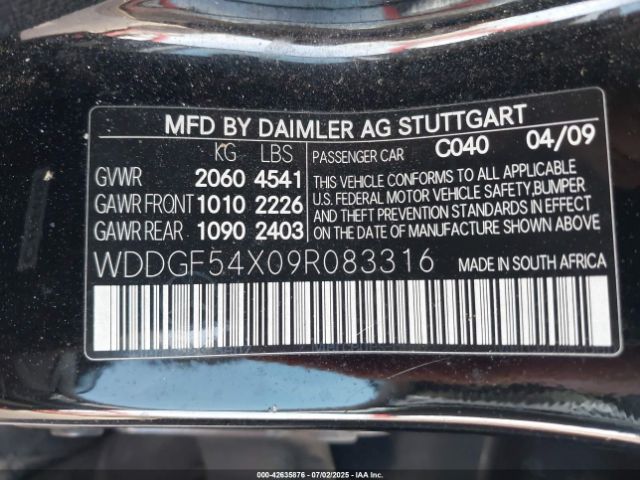 2009 MERCEDES-BENZ C 300 WDDGF54X09R083316 Photo 8