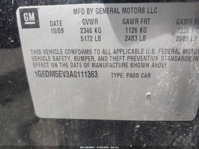 2010 CADILLAC CTS 1G6DM5EV3A0111363 Photo 8