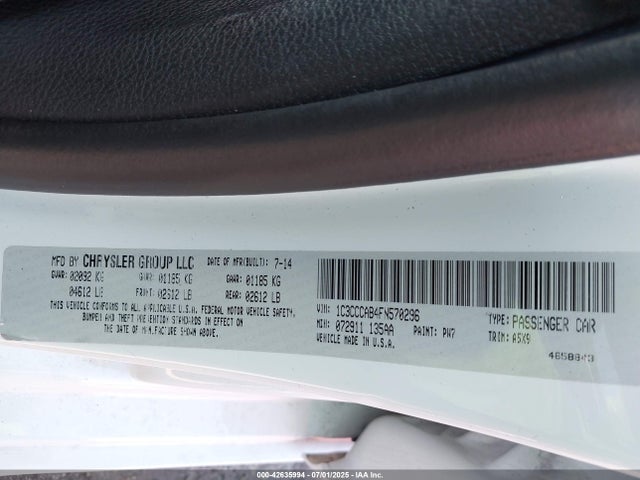 Chrysler 200 2015 1C3CCCAB4FN570296 Image 9