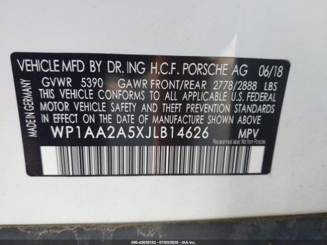 2018 PORSCHE MACAN WP1AA2A5XJLB14626 Photo 8