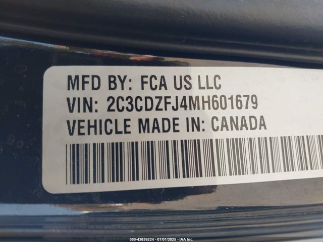 Dodge 2021 2021 2C3CDZFJ4MH601679 Image 9