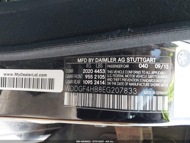 WDDGF4HB8EG207833 Mercedes-Benz 2014