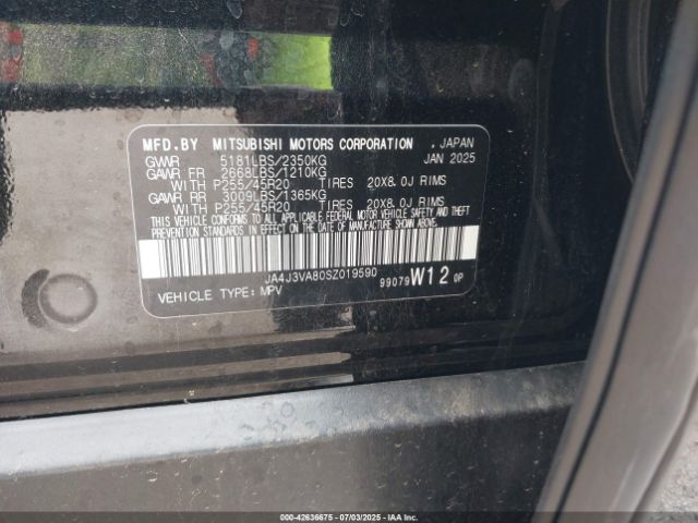 2025 MITSUBISHI OUTLANDER JA4J3VA80SZ019590 Photo 8