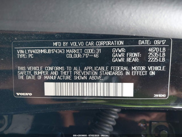 Volvo b4204t(mp) 2018 LYV402HM8JB174343 Image 9