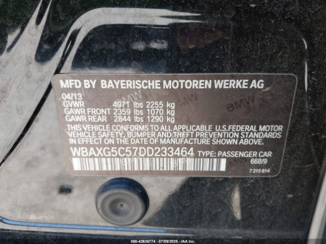 2013 BMW 528I WBAXG5C57DD233464 Photo 8