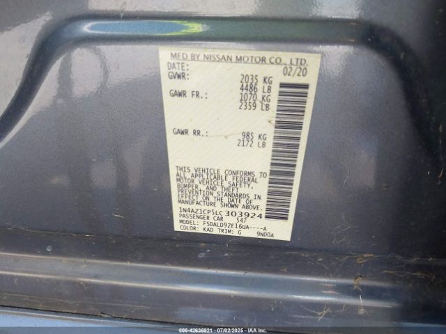2020 NISSAN LEAF 1N4AZ1CP5LC303924 Photo 8