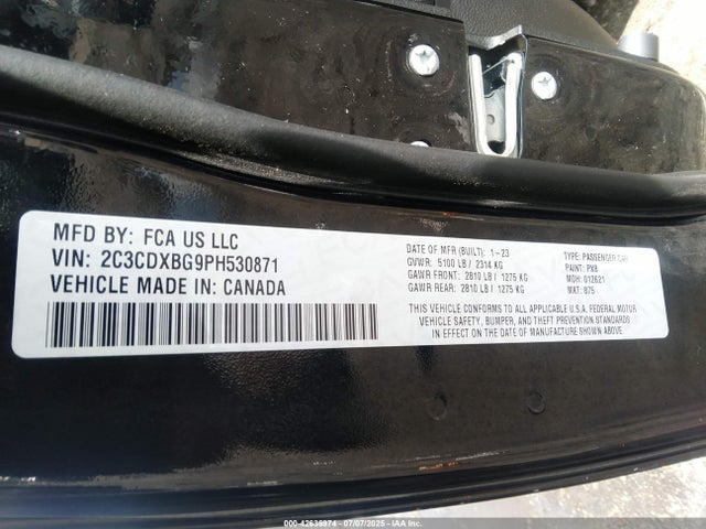 Dodge 2023 2023 2C3CDXBG9PH530871 Image 9