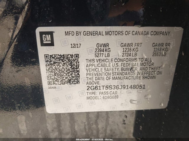 2018 CADILLAC XTS 2G61T5S36J9148051 Photo 8