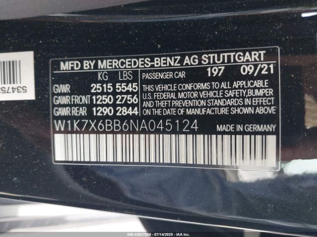2022 MERCEDES-BENZ AMG GT 53 4-DOOR COUPE W1K7X6BB6NA045124 Photo 8