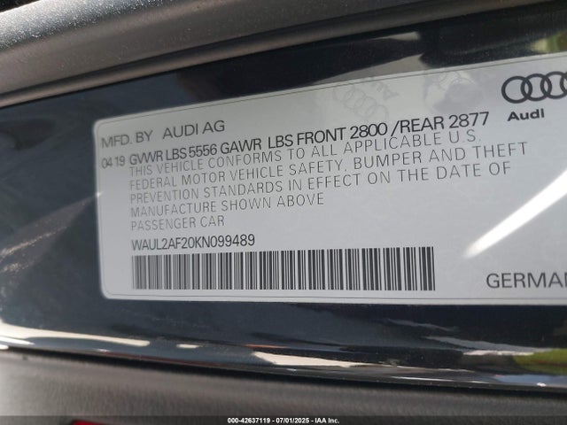 WAUL2AF20KN099489 Audi 2019
