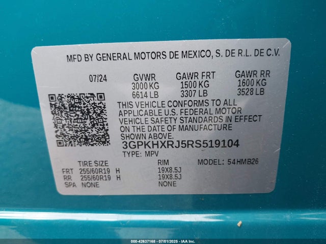 3GPKHXRJ5RS519104 Honda x0c+ec5