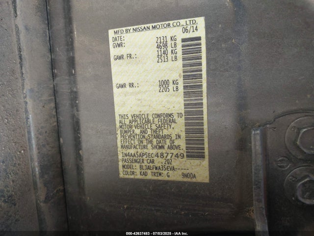 Nissan 2014 2014 1N4AA5AP5EC487749 Image 9