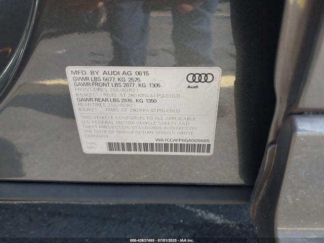 2016 AUDI SQ5 WA1CCAFP6GA009685 Photo 8