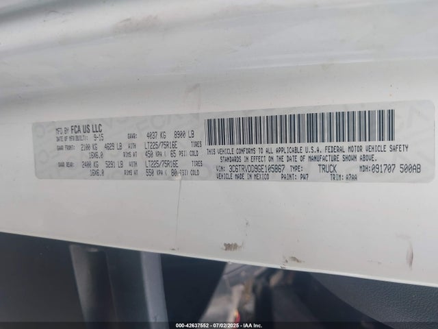 RAM Promaster 2500 2016 3C6TRVDD9GE105867 Image 9