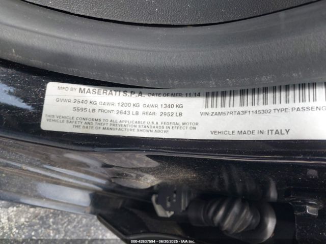 2015 MASERATI GHIBLI ZAM57RTA3F1145302 Photo 8