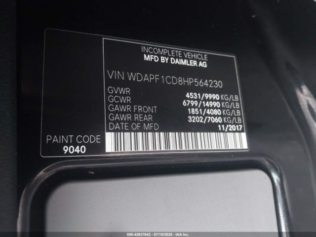 2017 MERCEDES-BENZ SPRINTER 3500 WDAPF1CD8HP564230 Photo 8