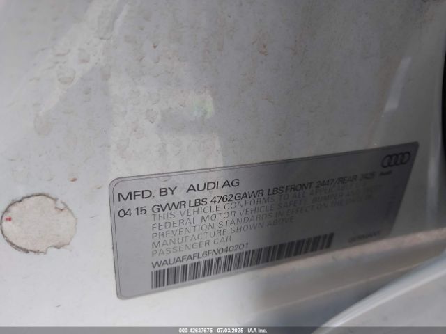2015 AUDI A4 WAUAFAFL6FN040201 Photo 8