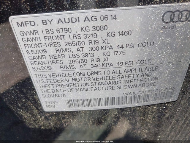 2015 AUDI Q7 WA1CGAFE1FD003065 Photo 8