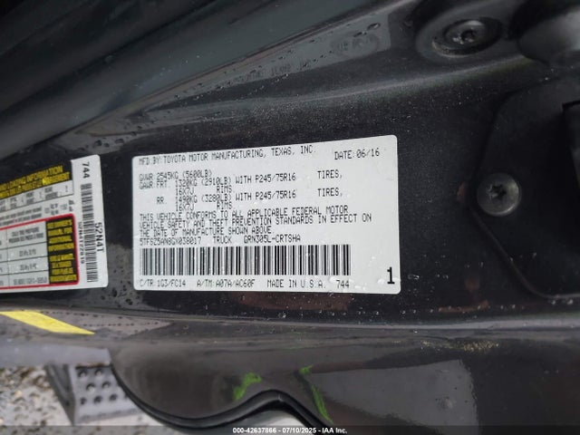 5TFSZ5AN8GX038017 Toyota 2gr-fks
