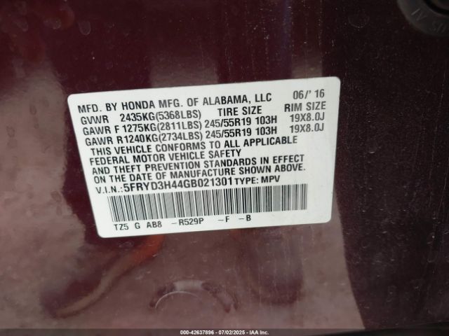 2016 ACURA MDX 5FRYD3H44GB021301 Photo 8