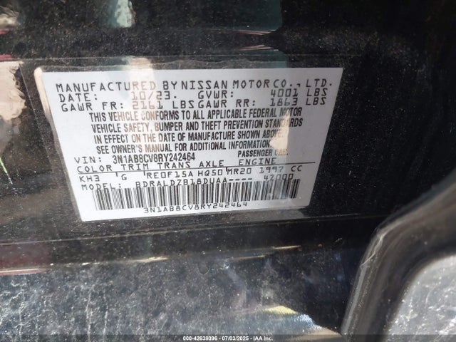 Nissan Sentra 2024 3N1AB8CV8RY242464 Image 9