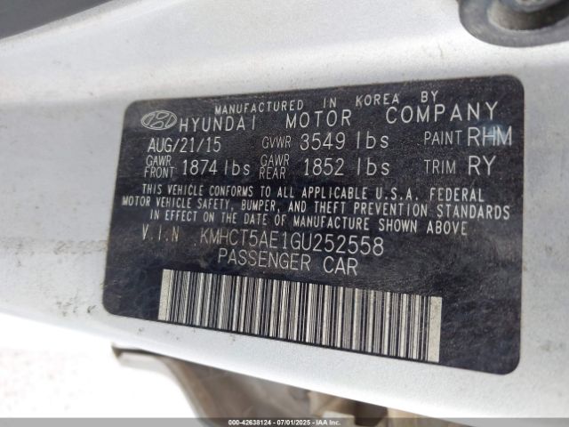 KMHCT5AE1GU252558 Hyundai dohc gdi gamma
