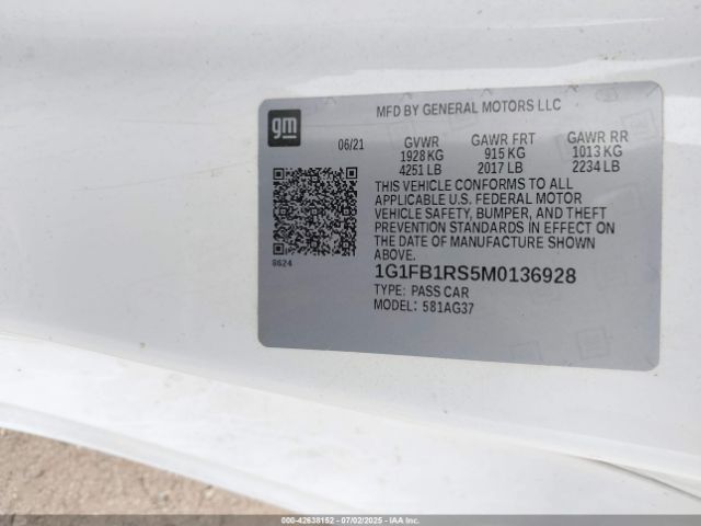 2021 CHEVROLET CAMARO 1G1FB1RS5M0136928 Photo 8