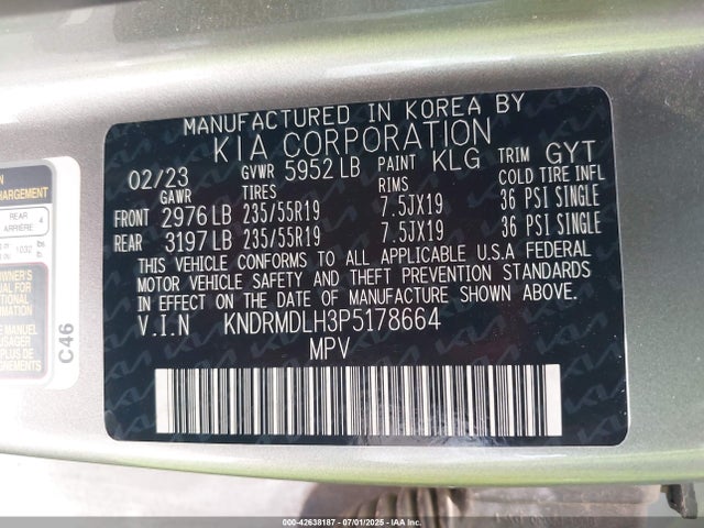 KNDRMDLH3P5178664 KIA t-gdi gamma-ii