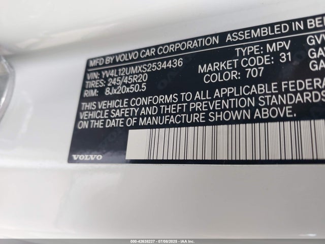 YV4L12UMXS2534436 Volvo b4204t (b5)