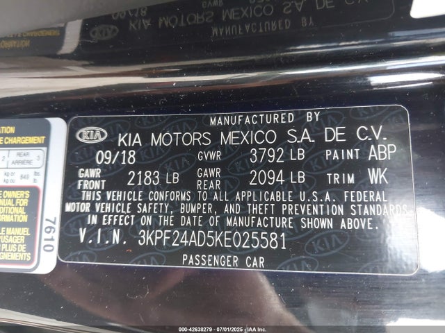 KIA mpi nu 2019 3KPF24AD5KE025581 Image 9