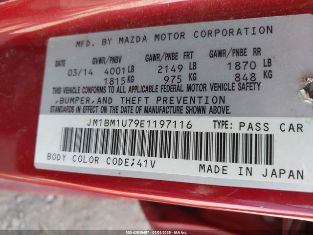 JM1BM1U79E1197116 Mazda pe