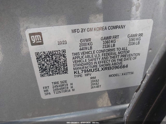 KL79MUSLXRB096664 Chevrolet l3t