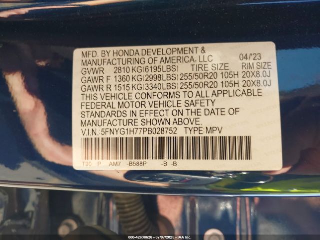 2023 HONDA PILOT 5FNYG1H77PB028752 Photo 8