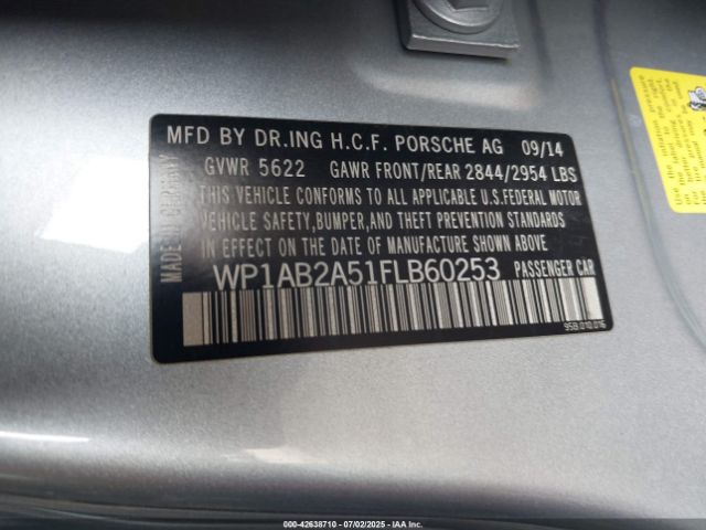 2015 PORSCHE MACAN WP1AB2A51FLB60253 Photo 8