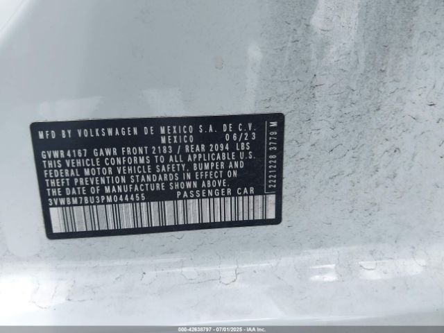 2023 VOLKSWAGEN JETTA 3VWBM7BU3PM044455 Photo 8
