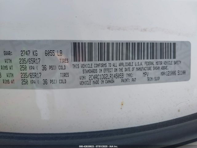 2020 CHRYSLER VOYAGER 2C4RC1DG2LR145059 Photo 8