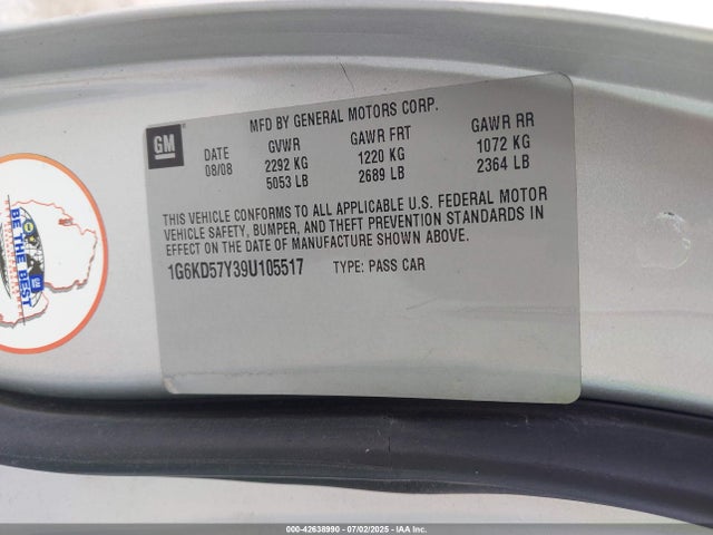 2009 CADILLAC DTS 1G6KD57Y39U105517 Photo 8