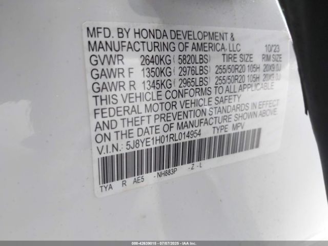 2024 ACURA MDX 5J8YE1H01RL014954 Photo 8