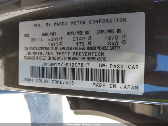 JM1BM1M73E1207817 Mazda pe