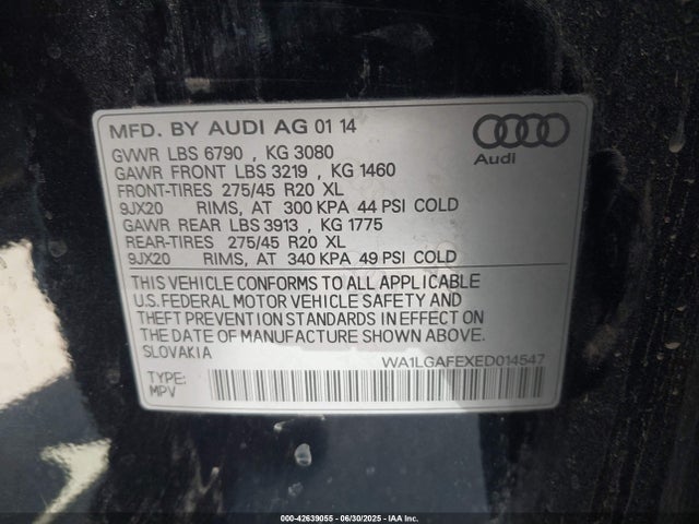 2014 AUDI Q7 WA1LGAFEXED014547 Photo 8