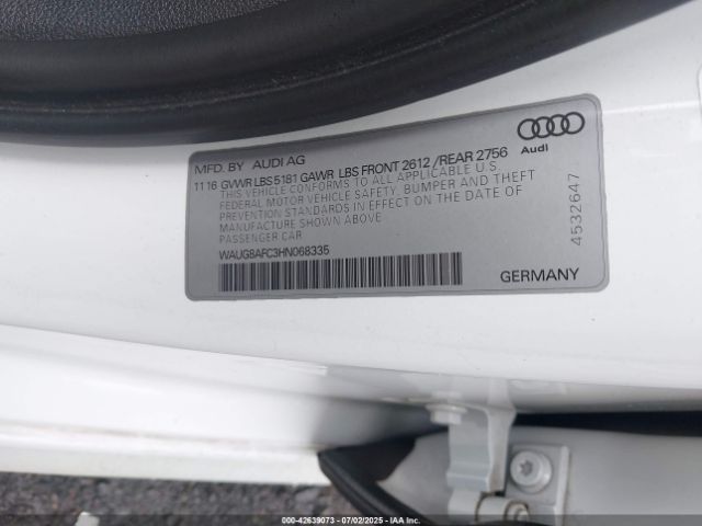 2017 AUDI A6 WAUG8AFC3HN068335 Photo 8