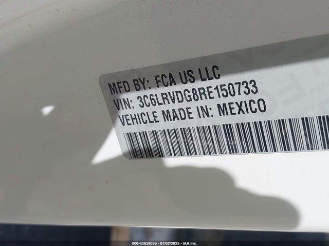 Aukcja sprzedaży 2024 Ram Promaster 2500 Tradesman High Roof 159 Wb W/pass Seat, vin: 3C6LRVDG8RE150733, numer aukcji: 42639099