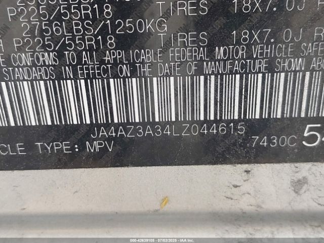 2020 MITSUBISHI OUTLANDER JA4AZ3A34LZ044615 Photo 8