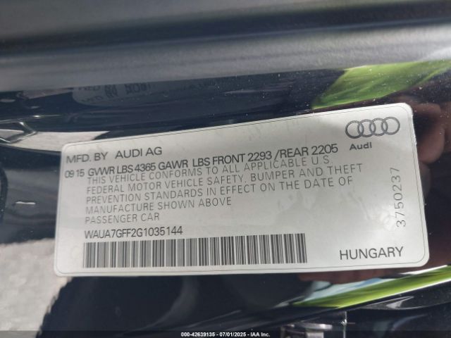 2016 AUDI A3 WAUA7GFF2G1035144 Photo 8