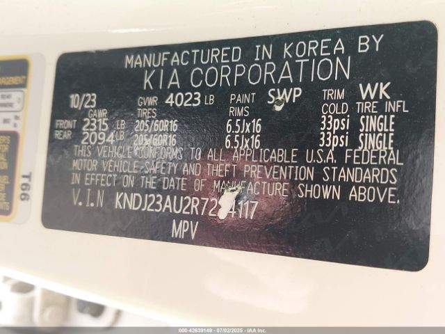 KNDJ23AU2R7224117 KIA 2024
