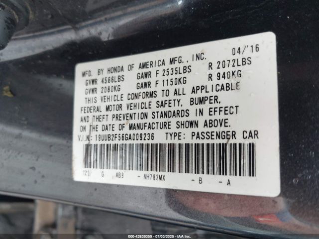 2016 ACURA TLX 19UUB2F56GA009236 Photo 8
